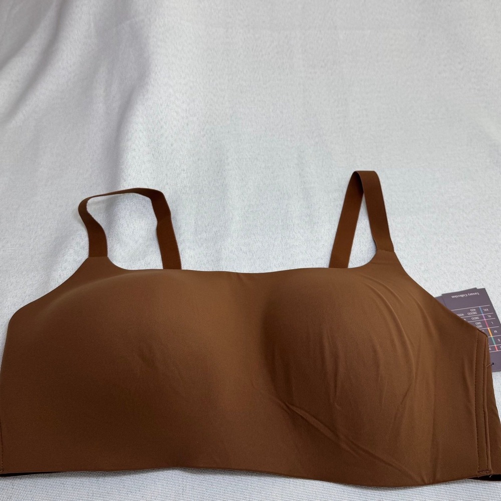 Women's Bra new with tag banded micro-padded scoop Auden size XL Dark Brown